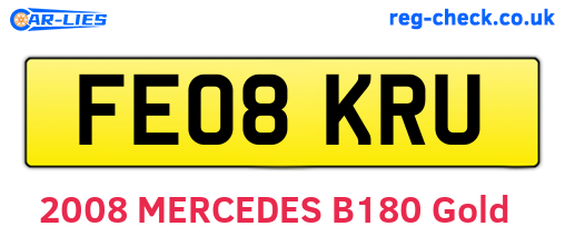 FE08KRU are the vehicle registration plates.