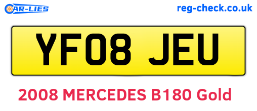 YF08JEU are the vehicle registration plates.