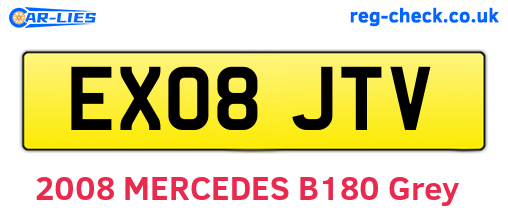 EX08JTV are the vehicle registration plates.