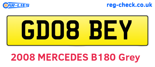 GD08BEY are the vehicle registration plates.