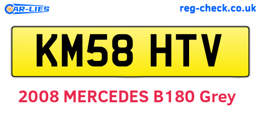 KM58HTV are the vehicle registration plates.