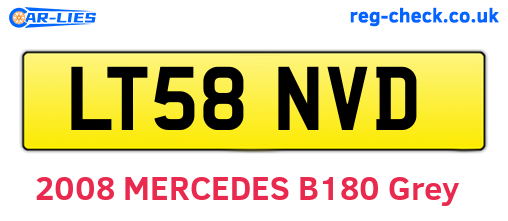 LT58NVD are the vehicle registration plates.