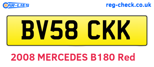 BV58CKK are the vehicle registration plates.