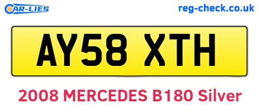 AY58XTH are the vehicle registration plates.