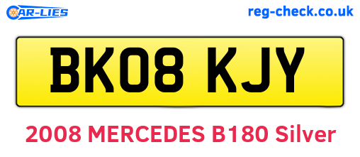 BK08KJY are the vehicle registration plates.