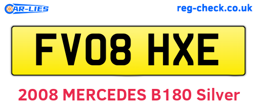 FV08HXE are the vehicle registration plates.