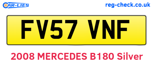 FV57VNF are the vehicle registration plates.