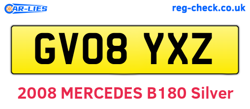 GV08YXZ are the vehicle registration plates.