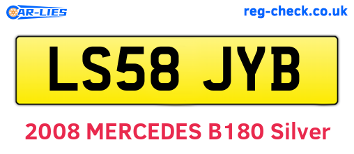 LS58JYB are the vehicle registration plates.