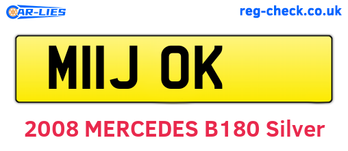 M11JOK are the vehicle registration plates.