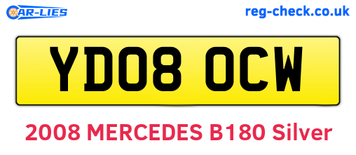 YD08OCW are the vehicle registration plates.