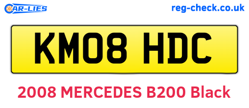 KM08HDC are the vehicle registration plates.