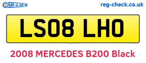 LS08LHO are the vehicle registration plates.