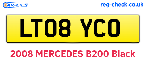 LT08YCO are the vehicle registration plates.