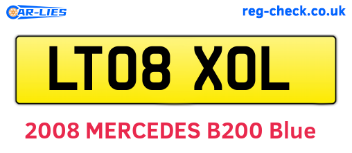 LT08XOL are the vehicle registration plates.