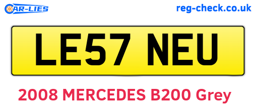 LE57NEU are the vehicle registration plates.