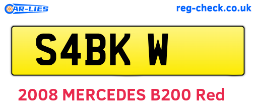 S4BKW are the vehicle registration plates.