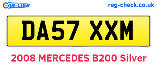 DA57XXM are the vehicle registration plates.