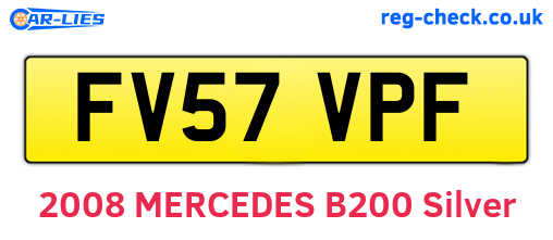 FV57VPF are the vehicle registration plates.