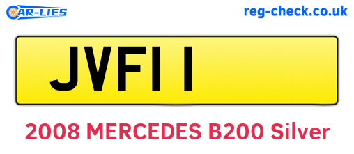 JVF11 are the vehicle registration plates.