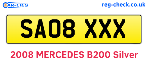 SA08XXX are the vehicle registration plates.