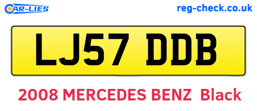 LJ57DDB are the vehicle registration plates.
