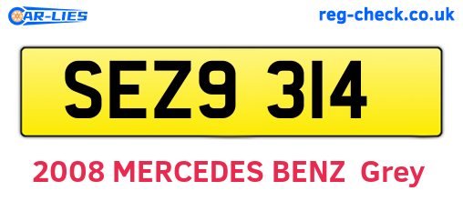 SEZ9314 are the vehicle registration plates.