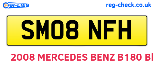 SM08NFH are the vehicle registration plates.