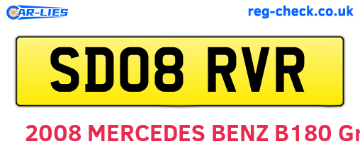 SD08RVR are the vehicle registration plates.