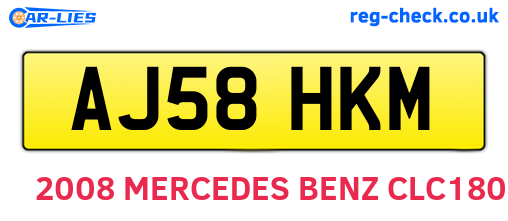 AJ58HKM are the vehicle registration plates.