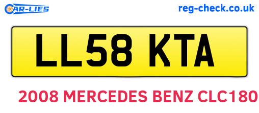 LL58KTA are the vehicle registration plates.