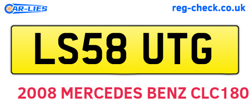LS58UTG are the vehicle registration plates.