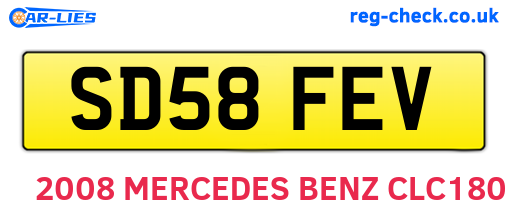 SD58FEV are the vehicle registration plates.