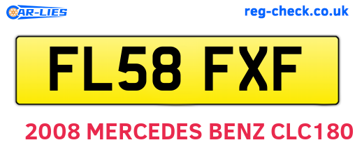 FL58FXF are the vehicle registration plates.