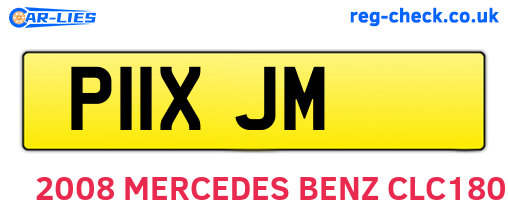 P11XJM are the vehicle registration plates.
