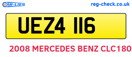 UEZ4116 are the vehicle registration plates.
