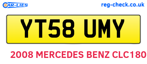 YT58UMY are the vehicle registration plates.