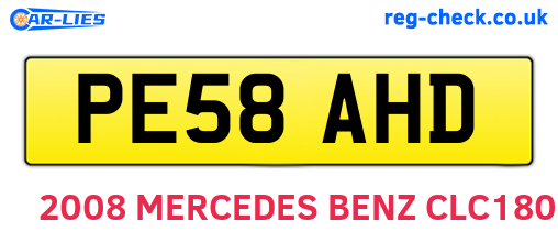 PE58AHD are the vehicle registration plates.