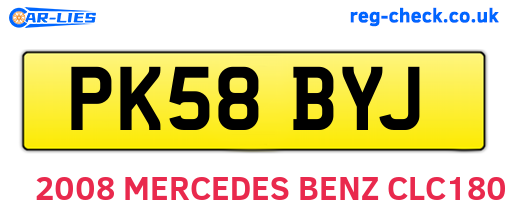 PK58BYJ are the vehicle registration plates.