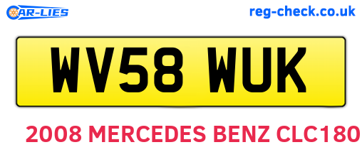 WV58WUK are the vehicle registration plates.