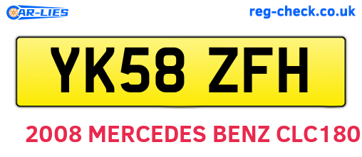 YK58ZFH are the vehicle registration plates.