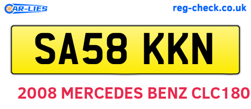 SA58KKN are the vehicle registration plates.