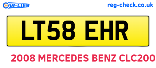 LT58EHR are the vehicle registration plates.