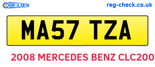 MA57TZA are the vehicle registration plates.