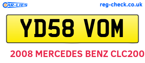 YD58VOM are the vehicle registration plates.