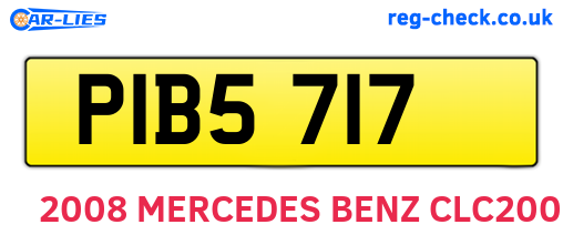 PIB5717 are the vehicle registration plates.