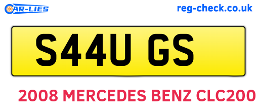S44UGS are the vehicle registration plates.