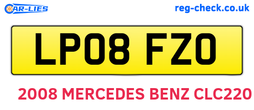 LP08FZO are the vehicle registration plates.