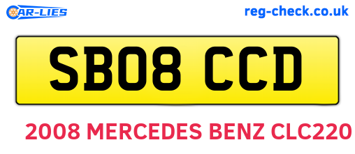 SB08CCD are the vehicle registration plates.