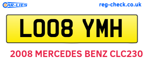 LO08YMH are the vehicle registration plates.